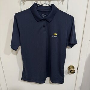 US Open Tennis Women's Embroidered Golf Shirt Polo Navy Blue Size Large